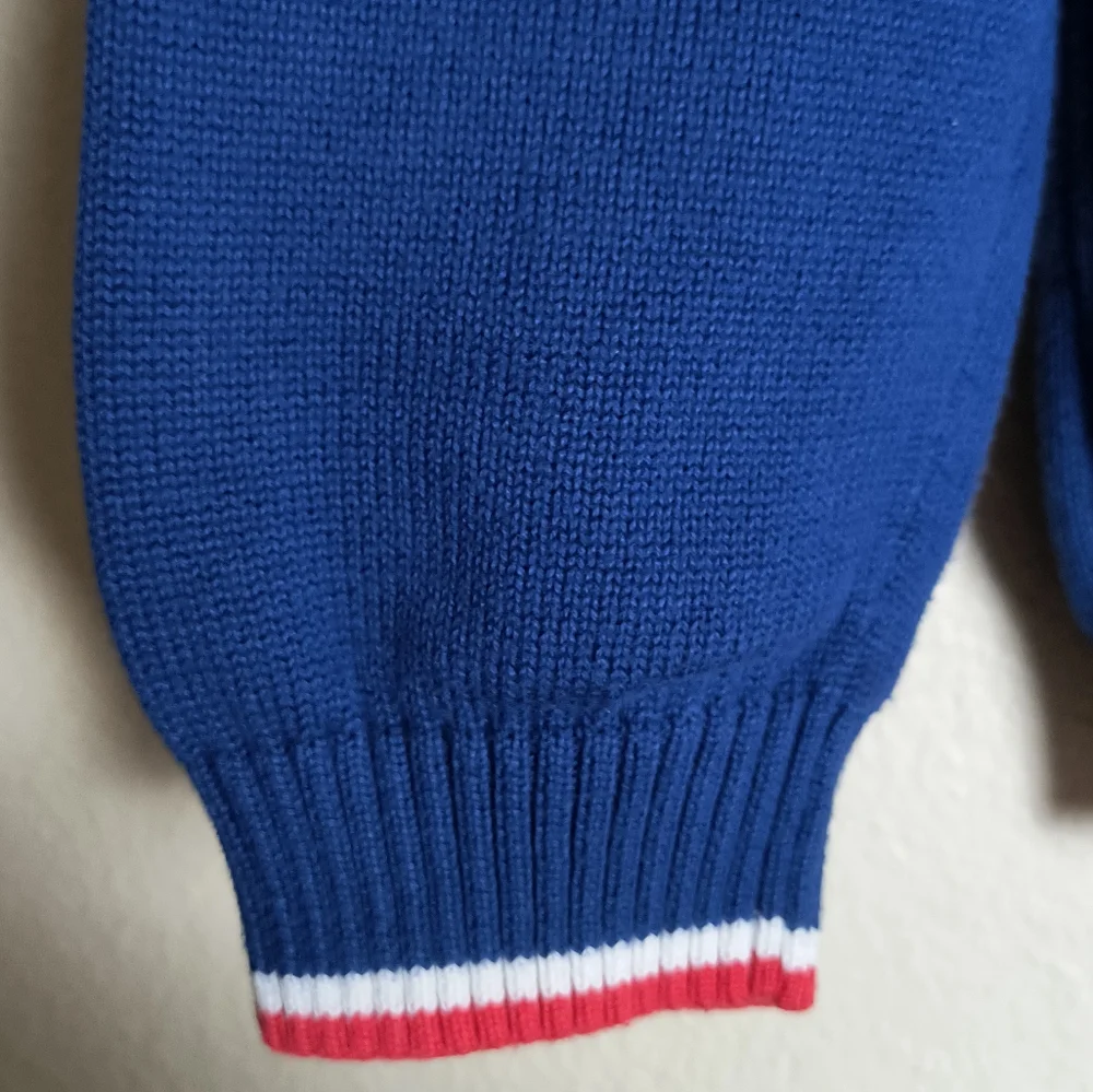 Brooks Brother Fleece Men's Blue Half-Zip Sweater Size Junior XL Casual - Picture 9 of 14